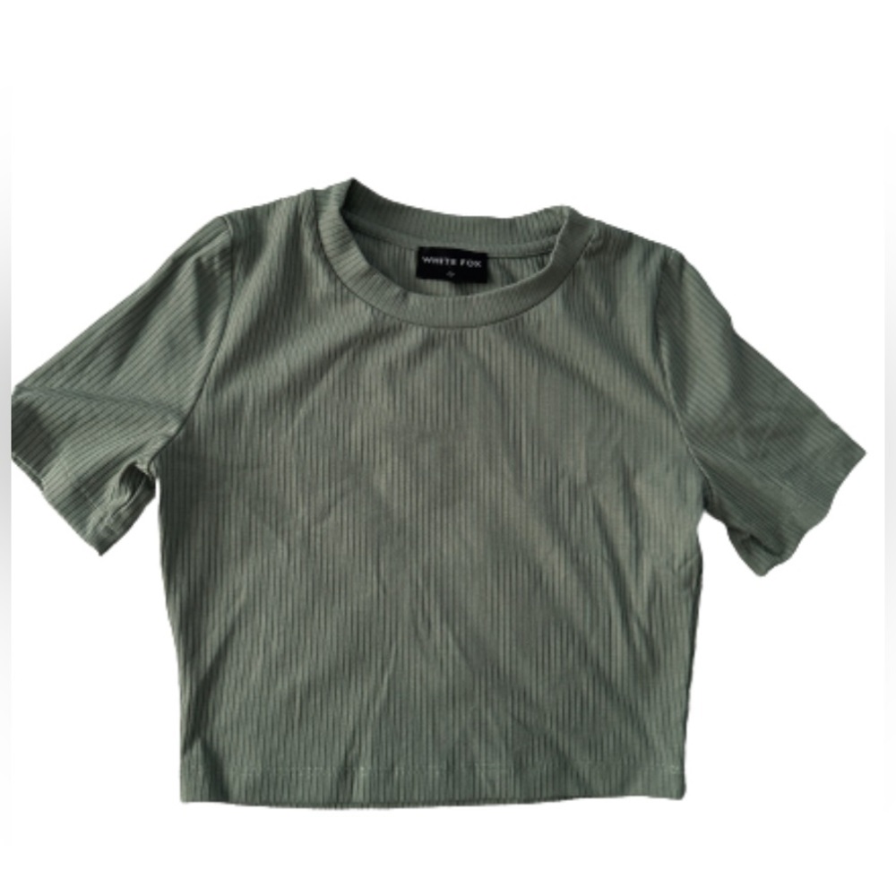 White Fox green crop like top size S